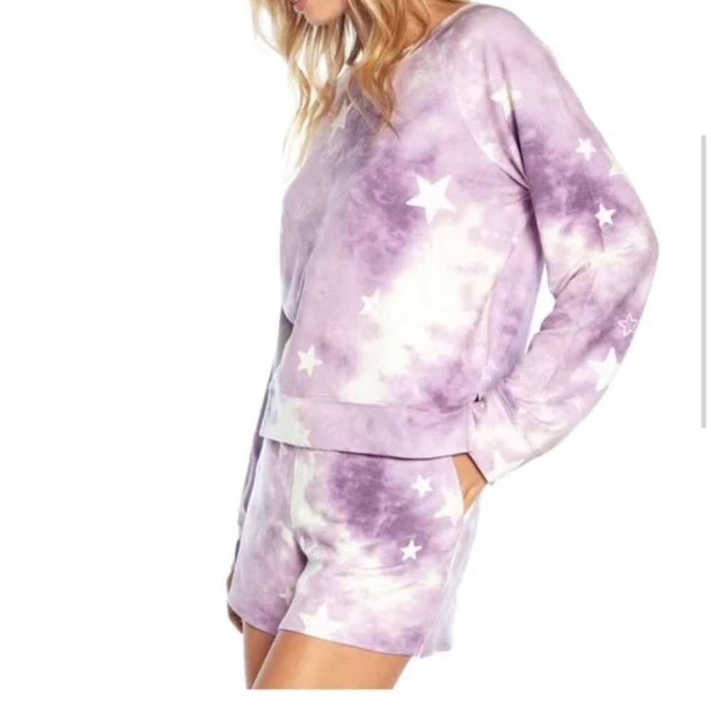 Wildfox Lavender Star Tie-Dye Lounge Set